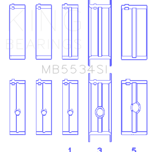 KING Main Bearings King Engine Bearings MB5534SI010