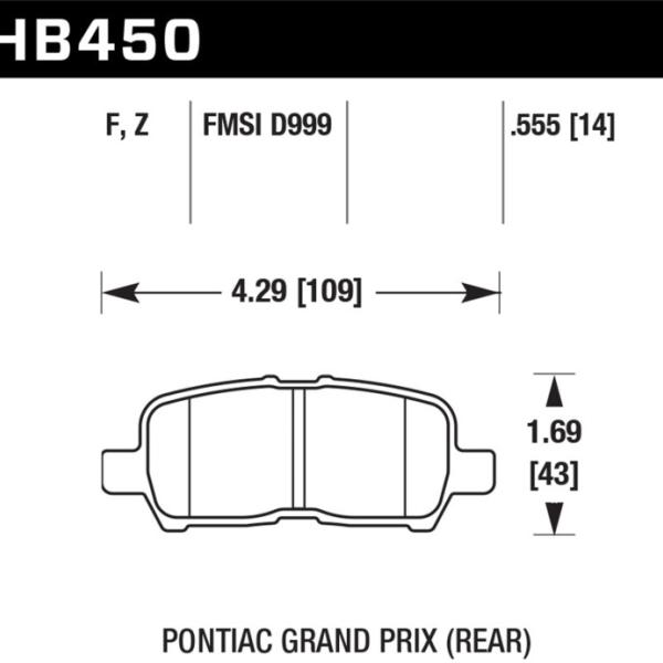 Hawk Performance HB450F.555