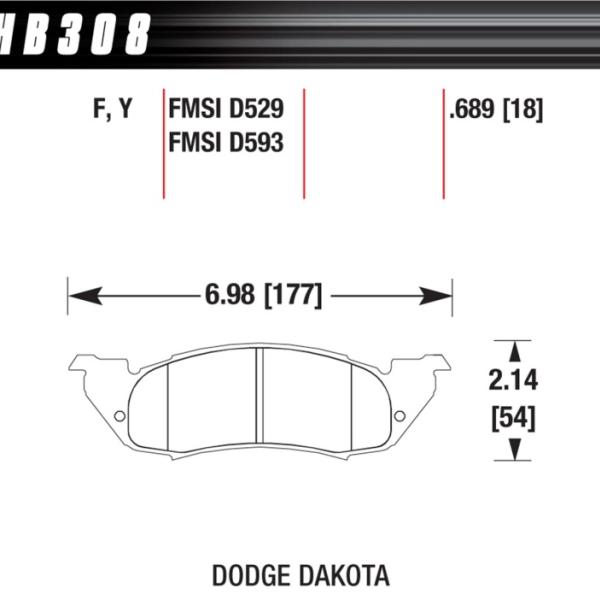Hawk Performance HB308Y.689