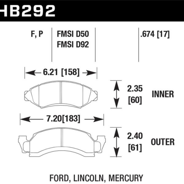 Hawk Performance HB292P.674