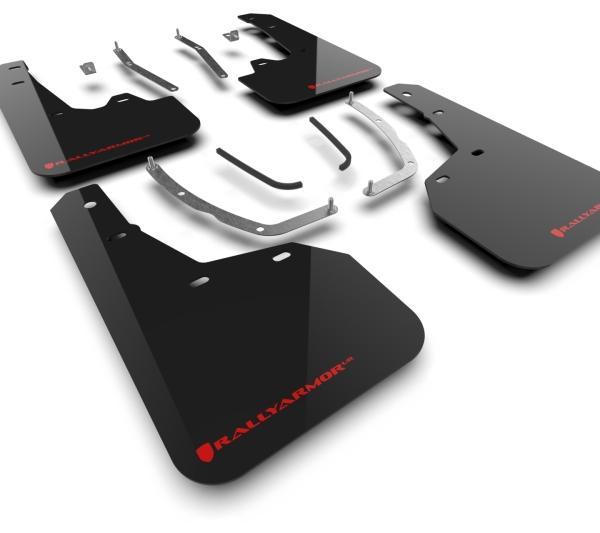 RAL UR Blk Flap/Rd Logo Rally Armor MF125-UR-BLK-RD