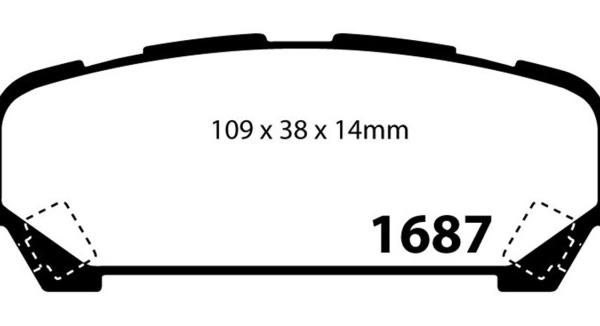 EBC Yellowstuff Brake Pad Sets EBC DP41687R