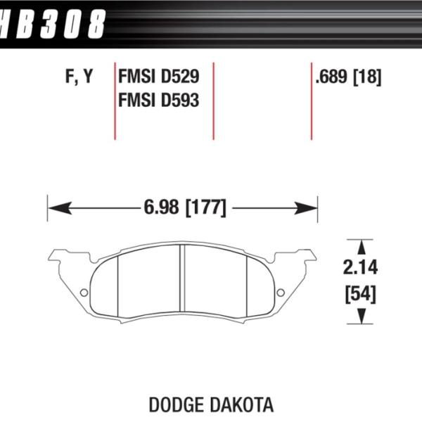 Hawk Performance HB308Y.689