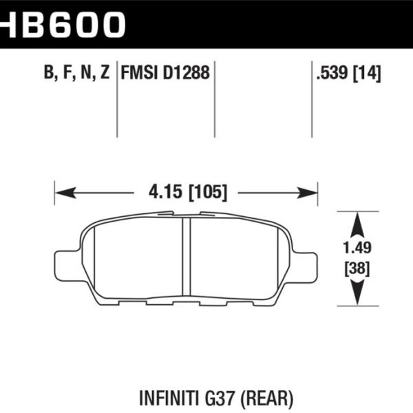 Hawk Performance HB600F.539