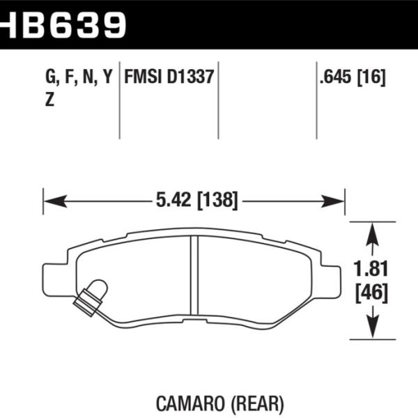 Hawk Performance HB639G.645
