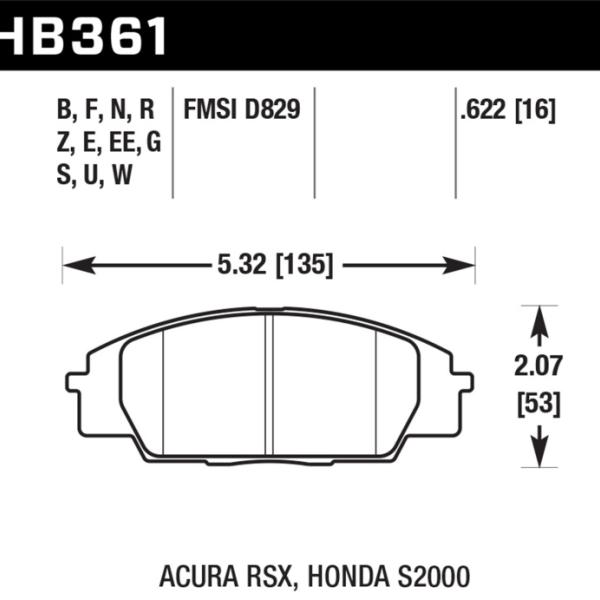 Hawk Performance HB361Z.622