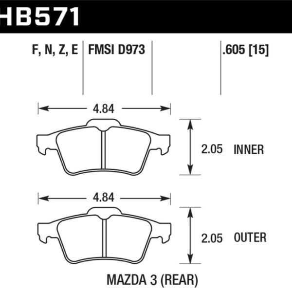 Hawk Performance HB571E.605