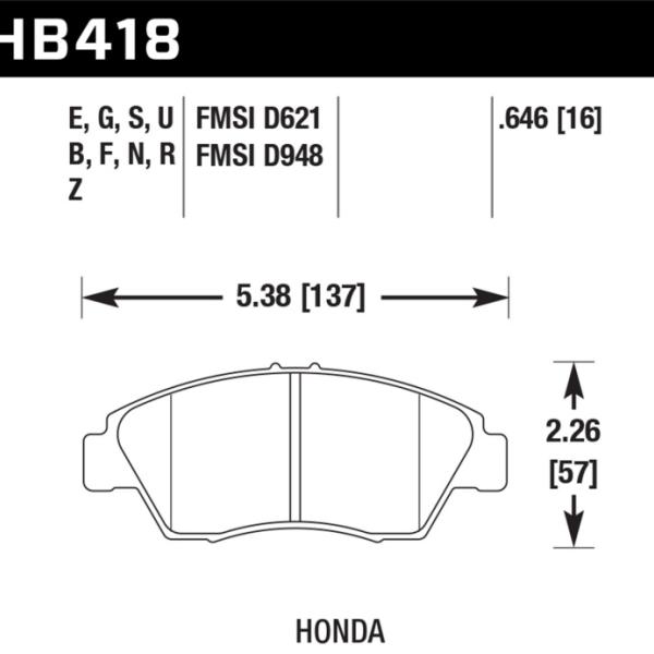 Hawk Performance HB418G.646