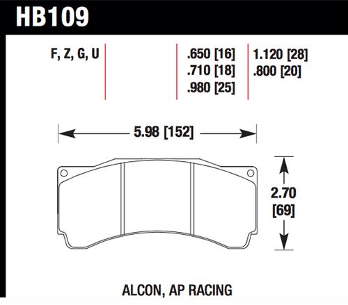 Hawk Performance HB109G.980