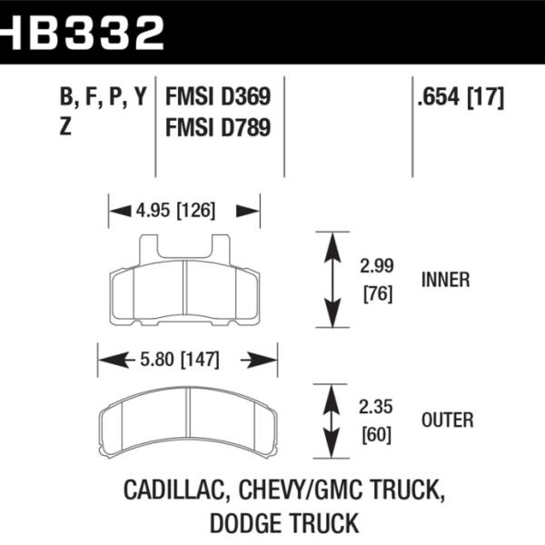 Hawk Performance HB332Z.654