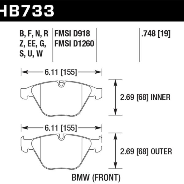 Hawk Performance HB733G.748