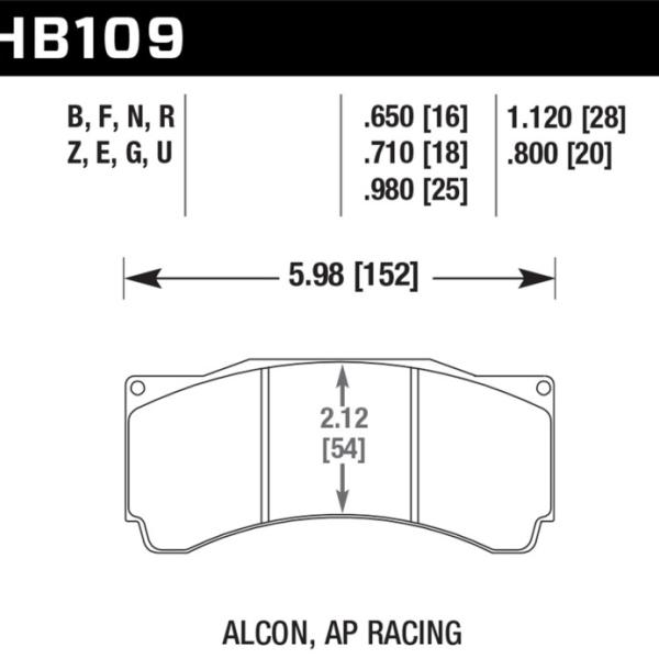 Hawk Performance HB109G.980