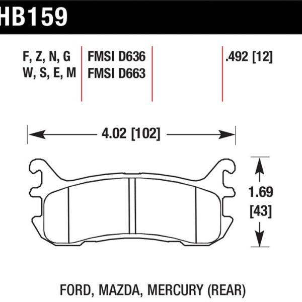 Hawk Performance HB159G.492