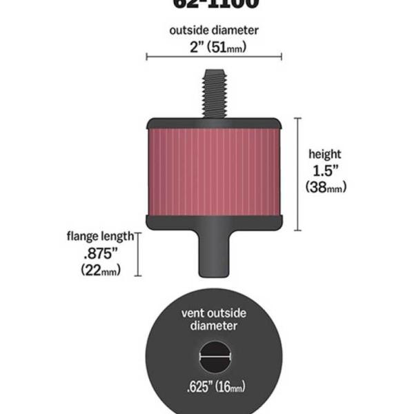 KN Universal Air Filter K&N Engineering 62-1100