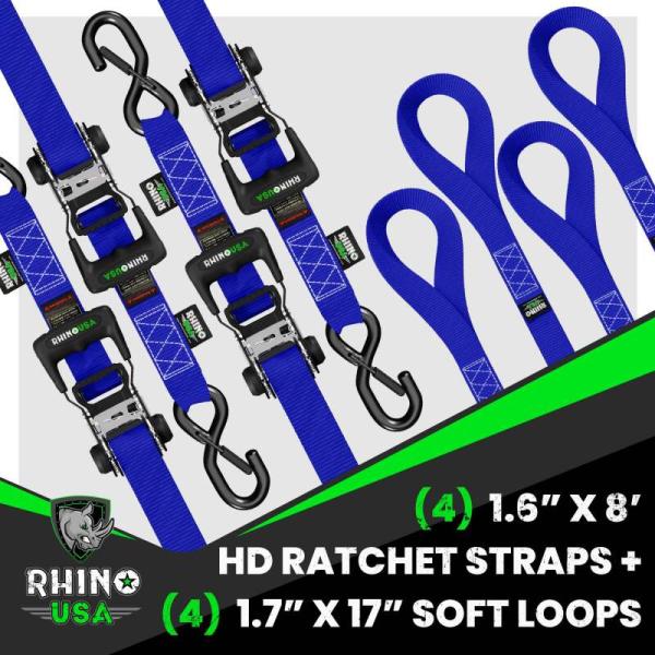 RSA Tie Down Kits Rhino USA HDKIT-4PK-BLU