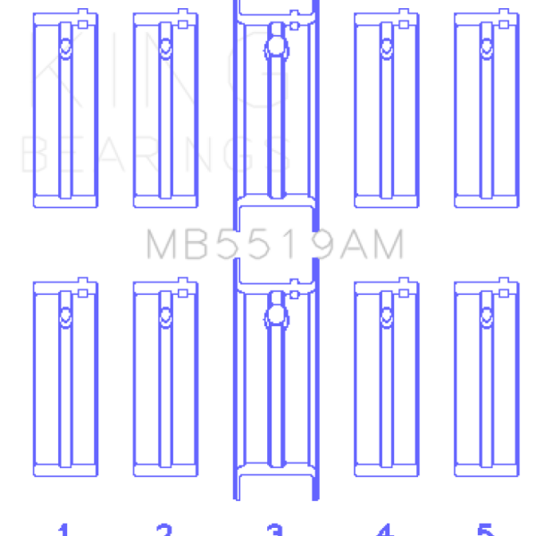 KING Main Bearings King Engine Bearings MB5519AM