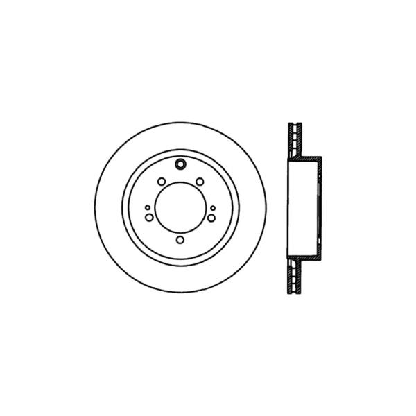 ST Premium Carbon Brake Rotors Stoptech 125.46065CRY