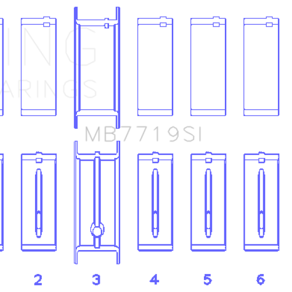 KING Main Bearings King Engine Bearings MB7719SI040