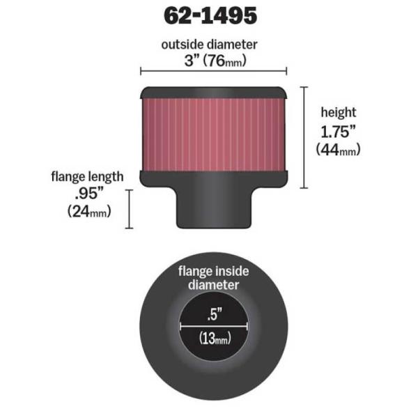KN Universal Air Filter K&N Engineering 62-1495