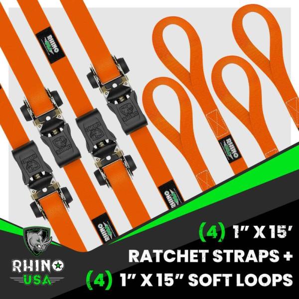 RSA Tie Down Kits Rhino USA RCHT-4PACK-ORG