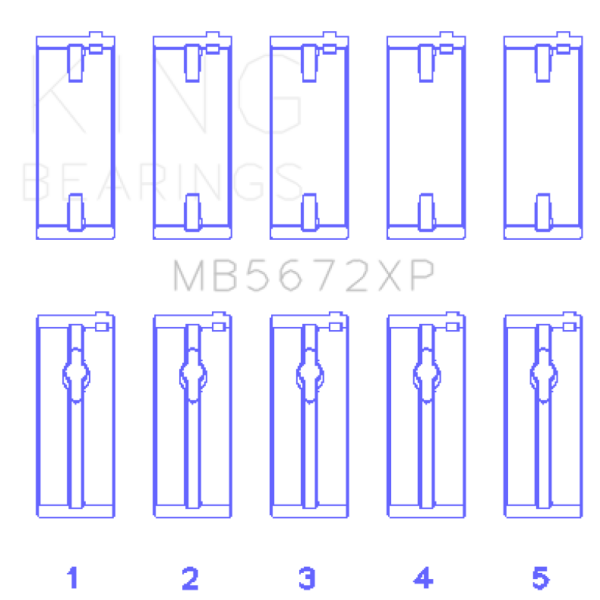 KING Performance Main Bearings King Engine Bearings MB5672XP