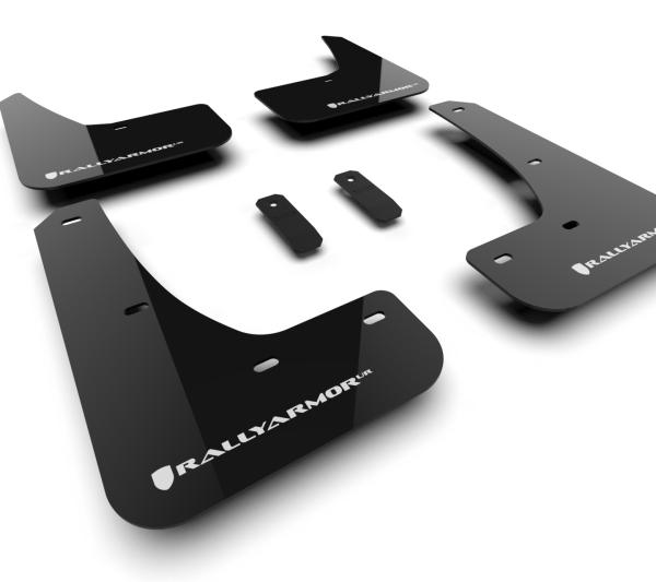 RAL UR Blk Flap/Wht Logo Rally Armor MF122-UR-BLK-WH