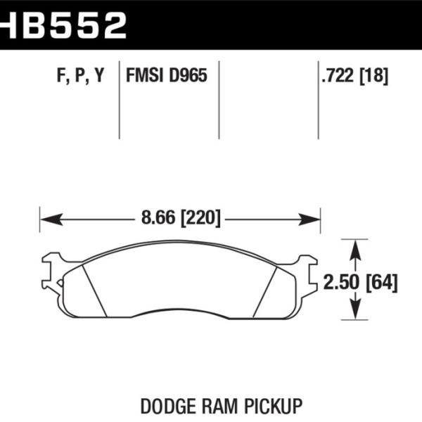 Hawk Performance HB552P.722
