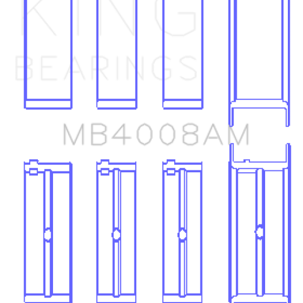 KING Main Bearings King Engine Bearings MB4008AM0.25
