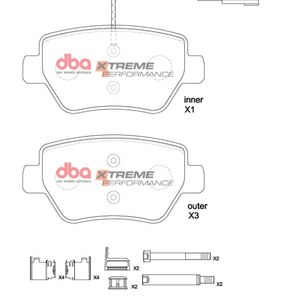 DBA XP Performance Brake Pads DBA DB8863XP