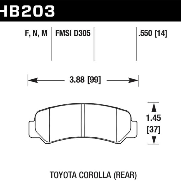Hawk Performance HB203M.550