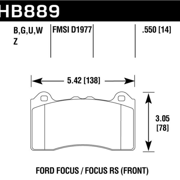 Hawk Performance HB889G.550