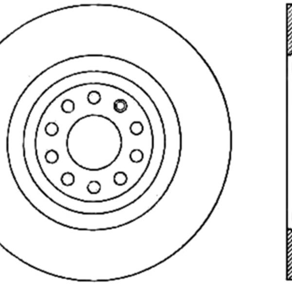 ST Slotted Sport Brake Rotors Stoptech 126.33098CSR