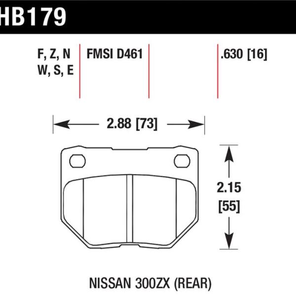 HAWK Blue 9012 Brake Pad Sets Hawk Performance HB179E.630