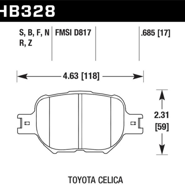 Hawk Performance HB328Z.685