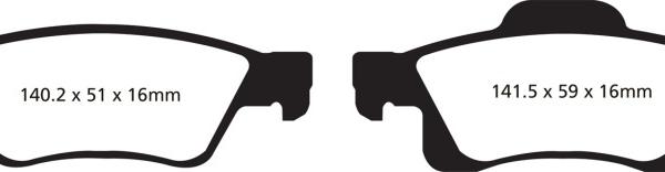 EBC Yellowstuff Brake Pad Sets EBC DP41872R