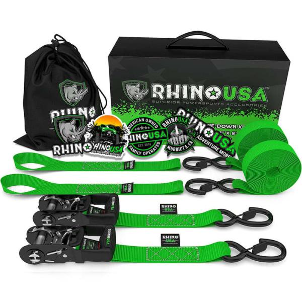 RSA Tie Down Kits Rhino USA HDKIT-2PK-GRN