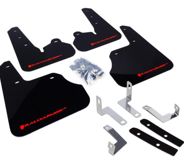 RAL UR Blk Flap/Rd Logo Rally Armor MF22-UR-BLK/RD