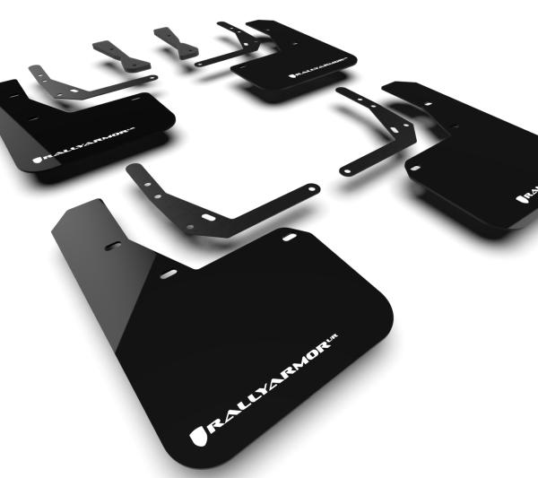 RAL UR Blk Flap/Wht Logo Rally Armor MF103-UR-BLK-WH