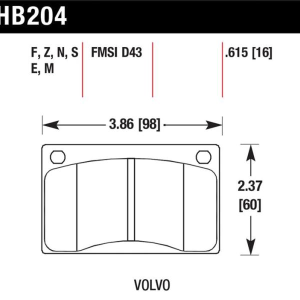 Hawk Performance HB204F.615
