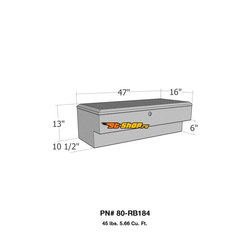 Westin 80-RB184 WES Brute LoSider SideRail Box