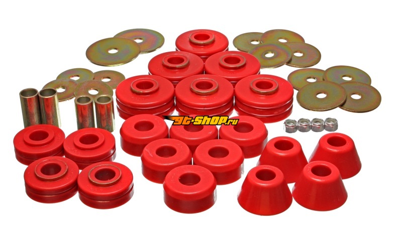 Energy Suspension 3.4104R ES Body Mounts - Red