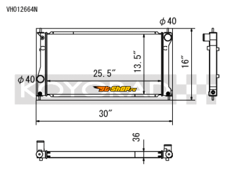 Koyo VH012664N KOY Racing Radiators