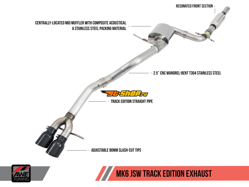 AWE Tuning 3020-22024 AWE Cat-Back Track