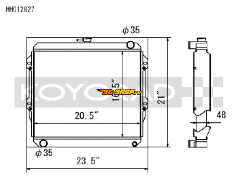 Koyo HH012827 KOY Racing Radiators