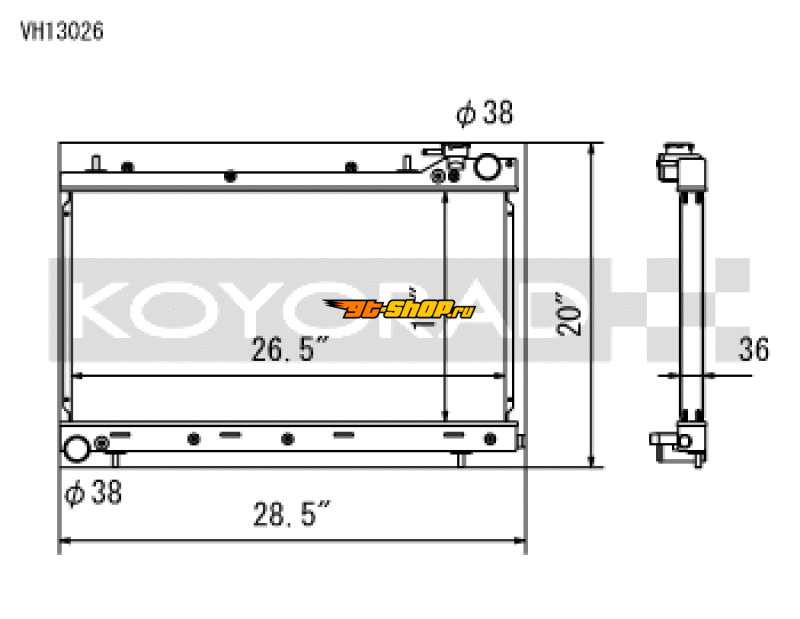 Koyo VH13026 KOY Racing Radiators