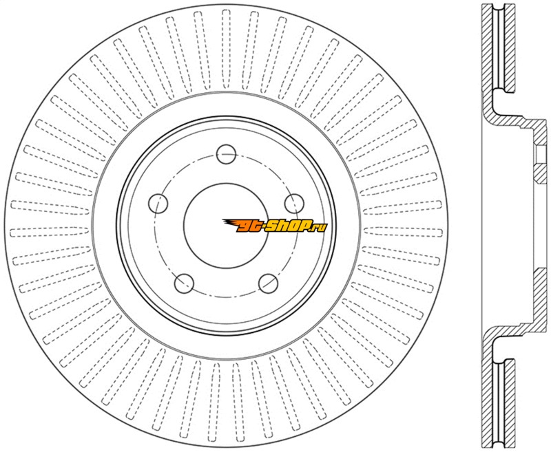 ST Slotted Sport Brake Rotors Stoptech 126.65146SL