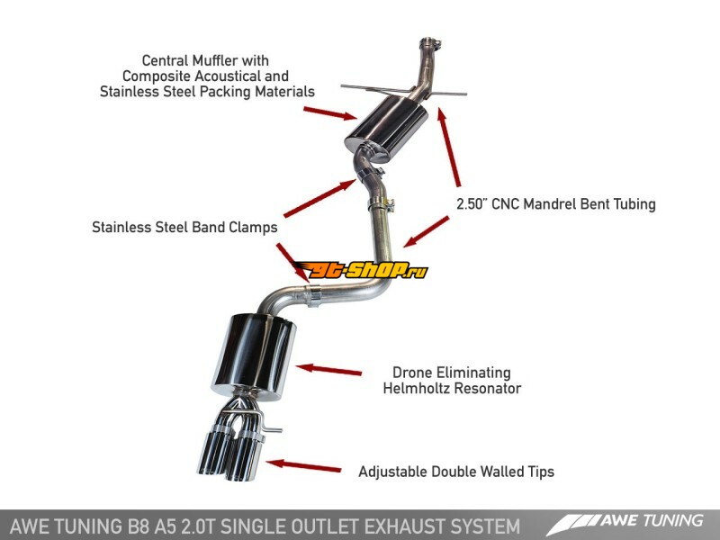 AWE Tuning 3015-23012 AWE Cat-Back Touring