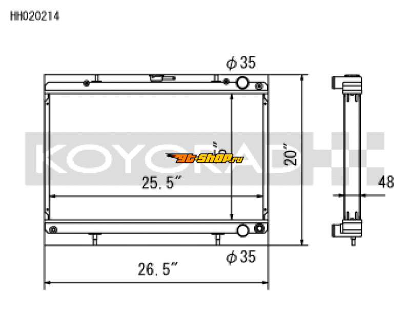 Koyo HH020214 KOY Racing Radiators