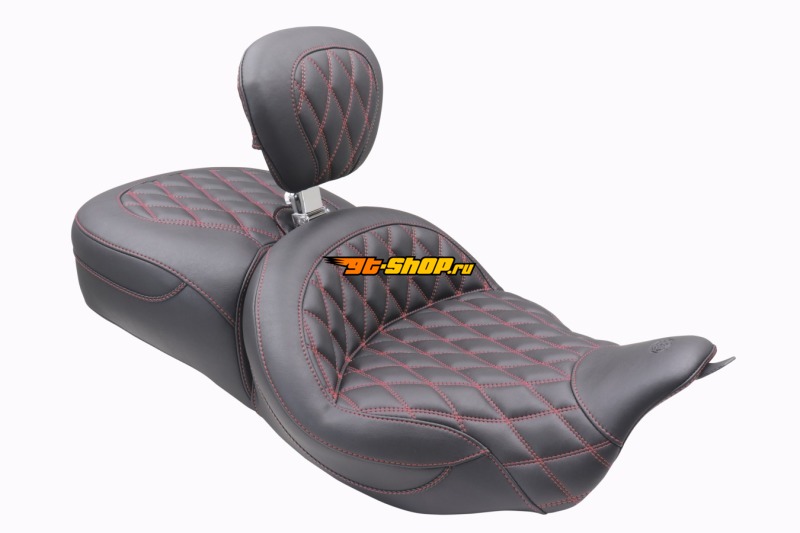 Mustang Motorcycle 89556AB MMP 2 Piece Seat with Driver Backrest Original