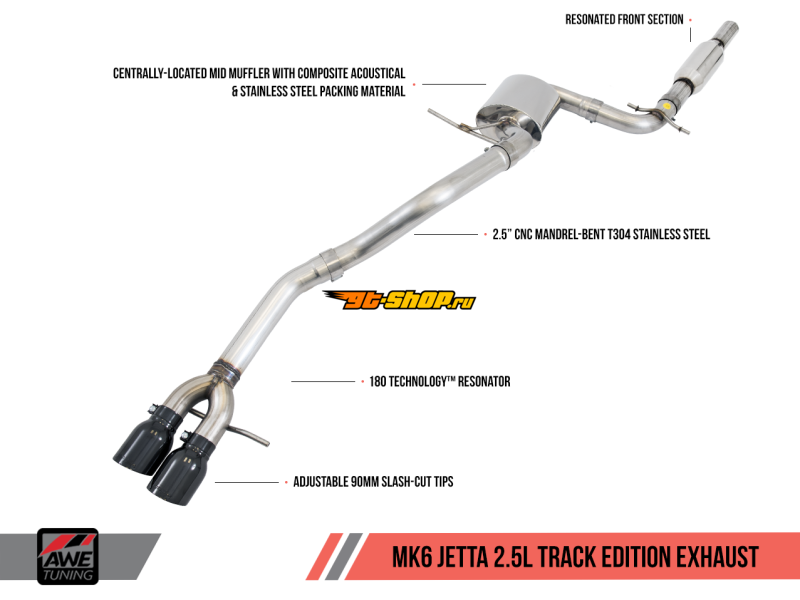 AWE Tuning 3020-22028 AWE Cat-Back Track